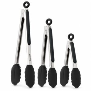 Juego de 3 pinzas Anaeat de silicona de 7, 9 y 12 pulgadas